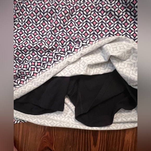 TALBOTS Pink White Navy Geometric Skirt Pockets Shorts underneath NWT plus size - Picture 7 of 7